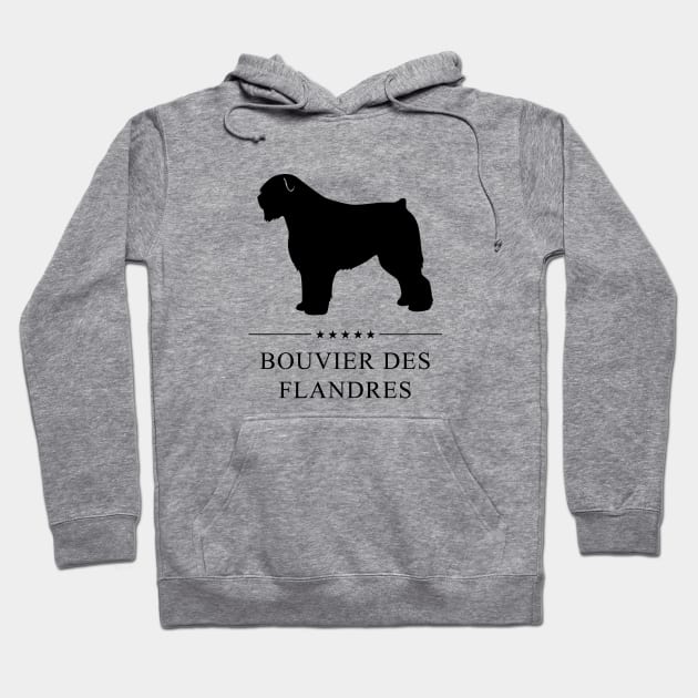 Bouvier des Flandres Black Silhouette Hoodie by millersye